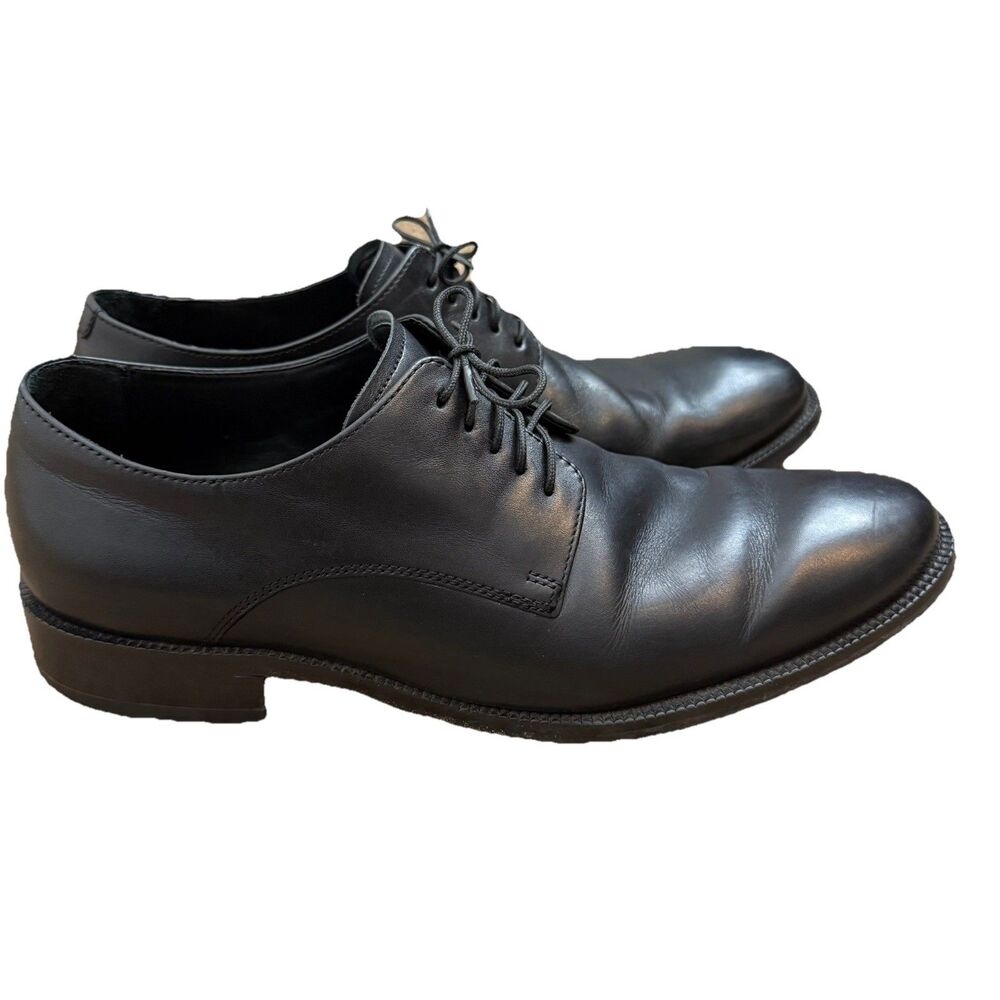 Cole Haan Williams Postman II Plain Toe Derby Black Leather Size 10 M